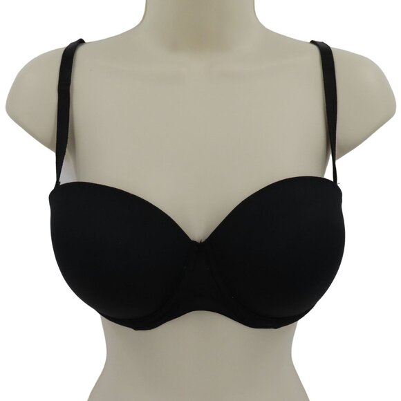 PINK Victorias Secret 32DD Wear Everywhere Multiway Push Up Black Bra Underwire - Picture 1 of 15